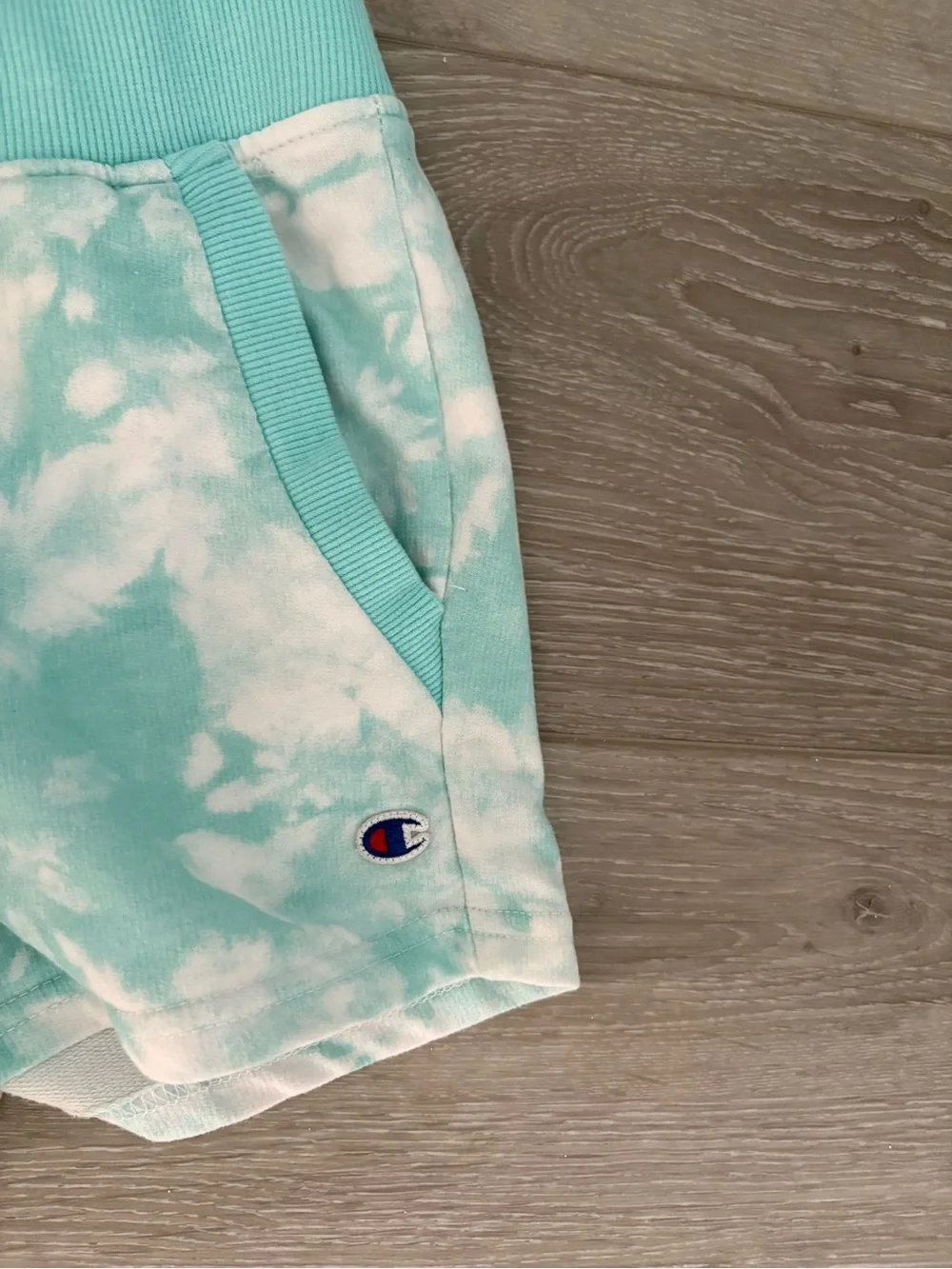 Champion Kids Mint Tie-Dye Athletic Shorts. Girls size S (7/8)